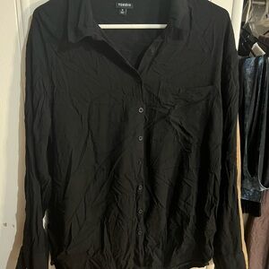 Torrid Casual Black Button Down Shirt